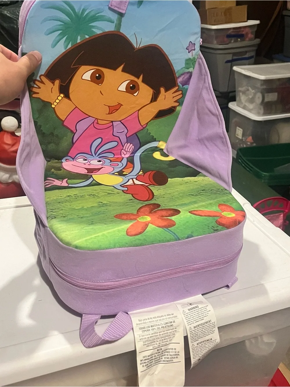 Dora the Explorer Convertible Toddler Backpack Chair 2 In One 2007 Rare